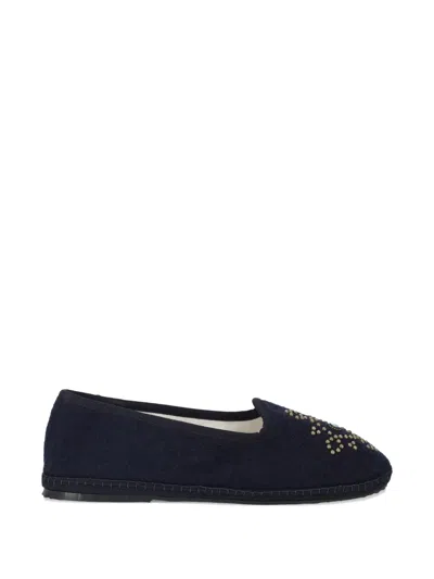 Fortela Frutate Friulane Brushed Finish Slippers In Blue