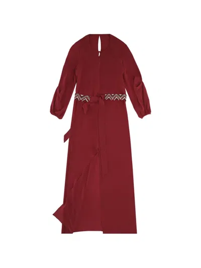 Fortela Gilberte Maxi Dress In Burgundy