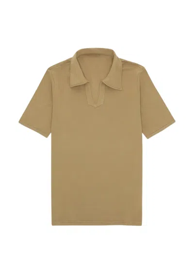 Fortela Goose Short Sleeve Polo In Brown