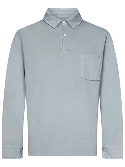Fortela Grey Long-sleeved Polo Shirt In Gray