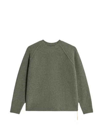 Fortela Harvard Raglan-sleeve Sweater In Green