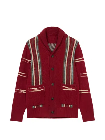 Fortela Henryc Cotton Cardigan In Red