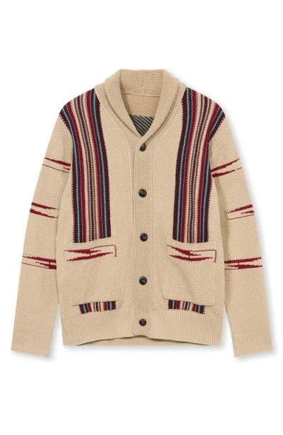 Fortela Henryc First Nations Motif Cardigan In Neutral