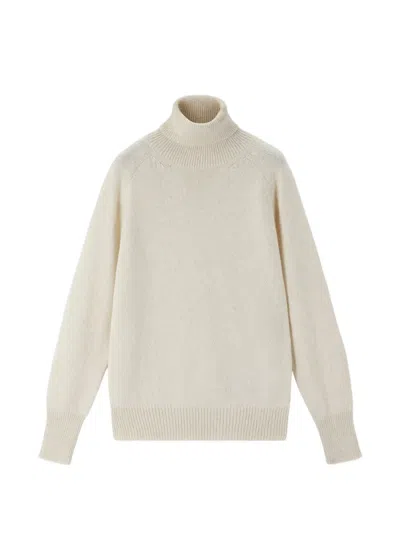 Fortela Piero High Neck Alpaca Wool Sweater In Neutral