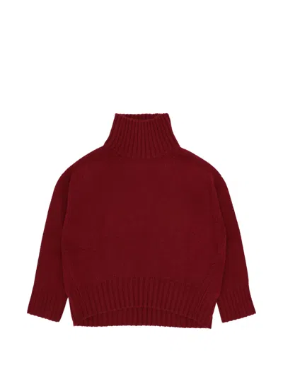 Fortela High-neck Cashmere Sweater In Red