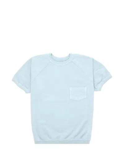 Fortela Highway Short-sleeve Brushed Jersey Sweatshirt In Blue