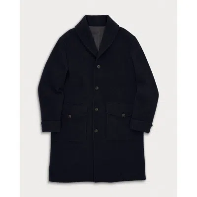 Fortela Hopkins Single-breasted Wool Coat In Blue