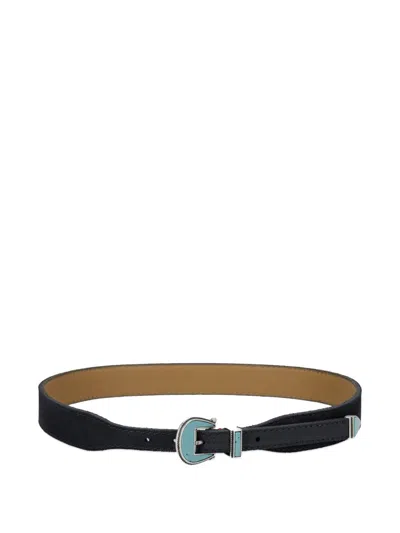 Fortela Houston Leather Belt In Metallic