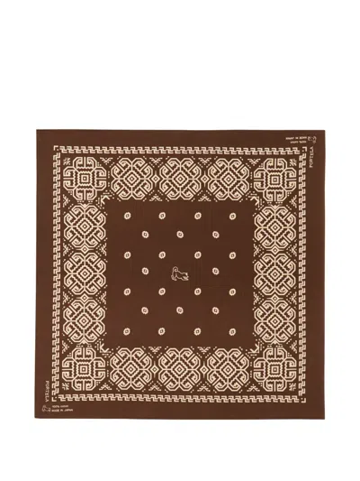 Fortela Ikara-print Bandana In Brown