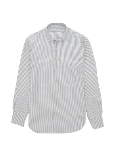 Fortela Jack Striped Oxford Shirt In White