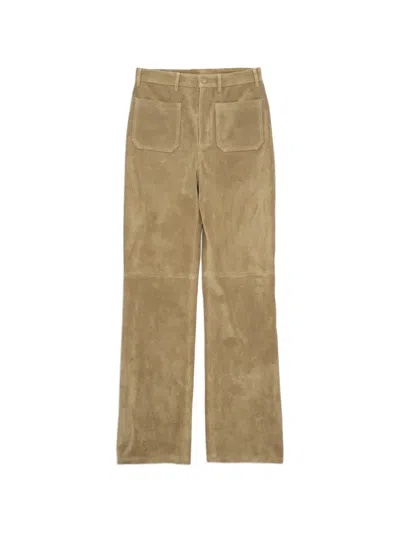 Fortela Jane Suede Trousers In Neutral