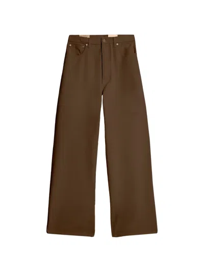 Fortela Jaron Wide-leg Jeans In Brown