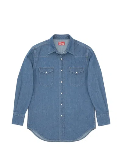 Fortela Jenny Snap-fastening Shirt In Blue
