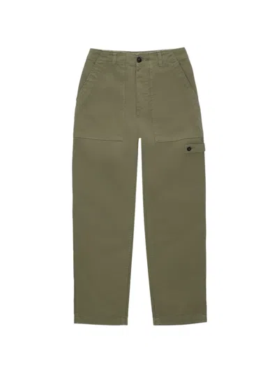 Fortela Jerry Cotton-twill Straight-leg Cargo Pants In Army Green