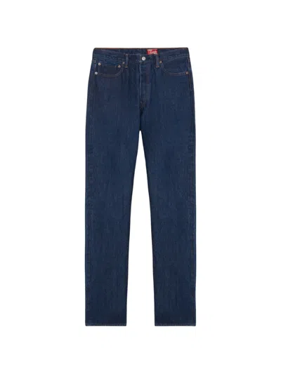 Fortela 992 Johnny Japan Selvedge High-waisted 5-pocket Rinse Wash Denim In Blue
