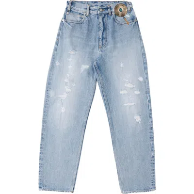 Fortela Juliettec High-waisted Five-pocket Denim Pants In Blue