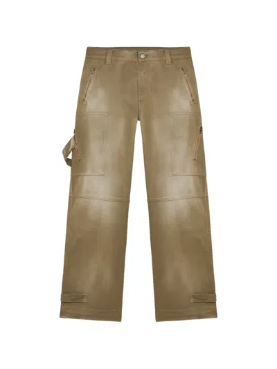 Fortela Juniat Cargo Twill Cotton Trousers In Brown
