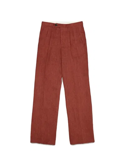 Fortela Justine Pleated Trousers In Red