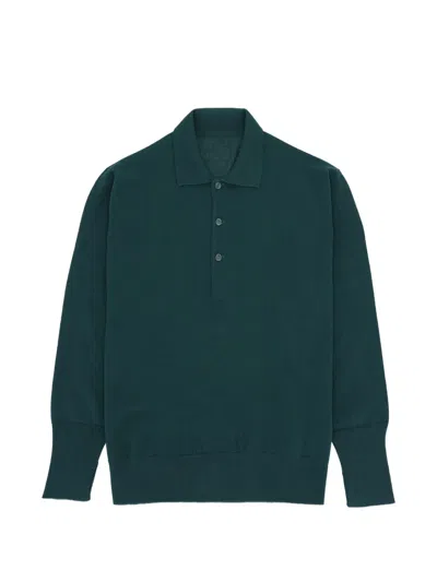 Fortela Kenneth Cashmere Polo Shirt In Green