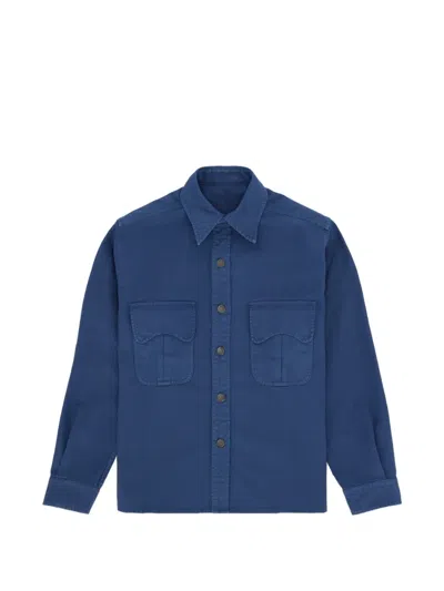 Fortela Kenny 2.0 Cotton Shirt Jacket In Blue
