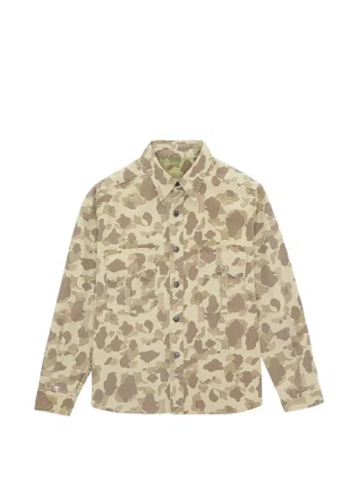 Fortela Kenny 2.0 Camouflage Overshirt In Brown