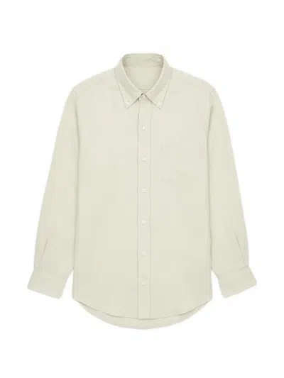 Fortela King Linen Striped Shirt In Nude