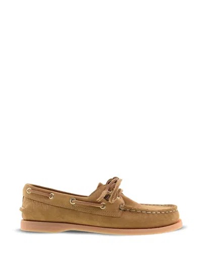 Fortela Leather Boat Shoes In Brown