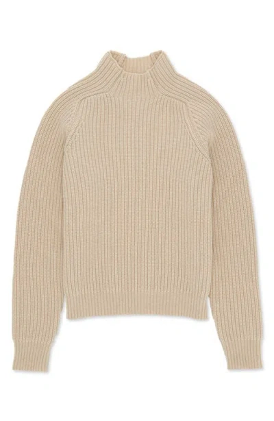 Fortela Leona High Neck Wool And Cashmere Sweater In Neutral