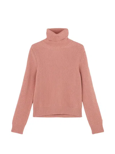 Fortela Leona Ribbed Sweater In Pink