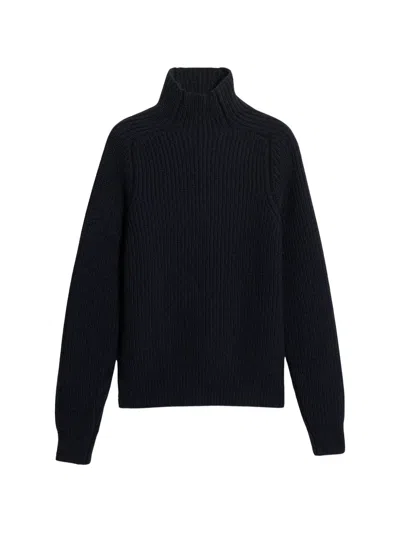 Fortela Leona High Neck Wool And Cashmere Sweater In Black
