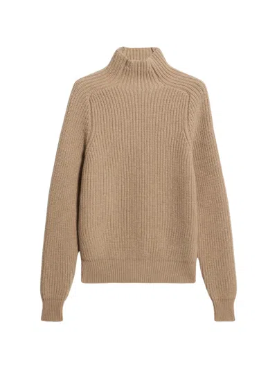 Fortela Leona High Neck Wool And Cashmere Sweater In Neutral