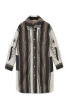 Fortela Leslie Oversized Pattern Coat In Multi