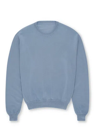 Fortela Light Blue Cotton Crew Neck Sweater