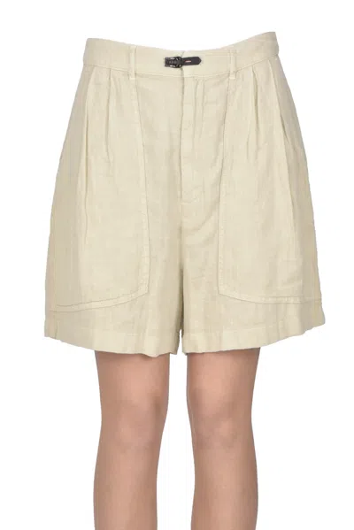 Fortela Linen Shorts In Neutral