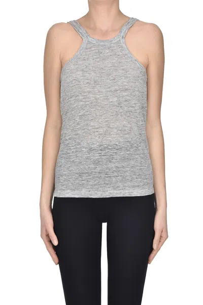 Fortela Linen Tank Top In Gray