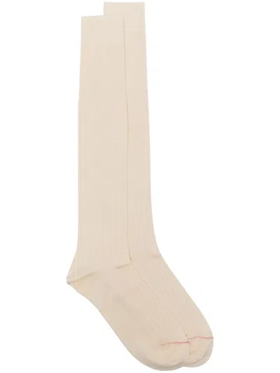 Fortela Logo-print Socks In Neutrals