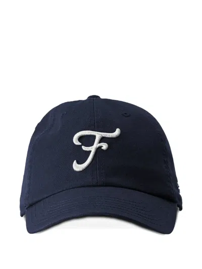 Fortela Logo-embroidered Chino Baseball Cap In Blue