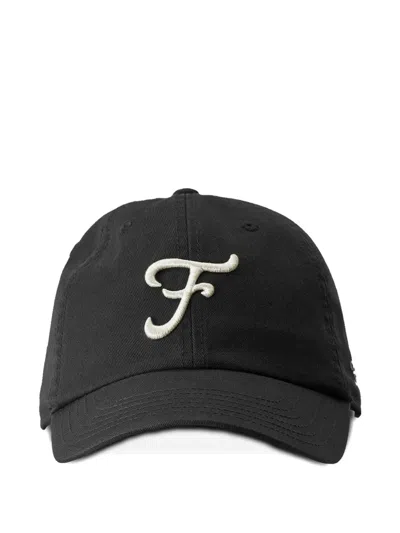 Fortela Logo-embroidered Cotton Baseball Cap In Black