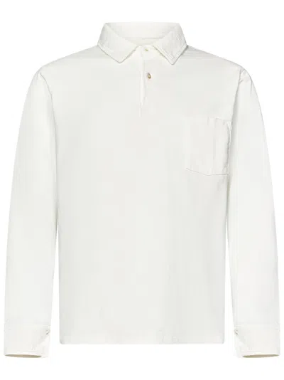 Fortela Long-sleeved Polo Shirt In White