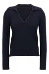 Fortela Blue V Neck Sweater In Blue