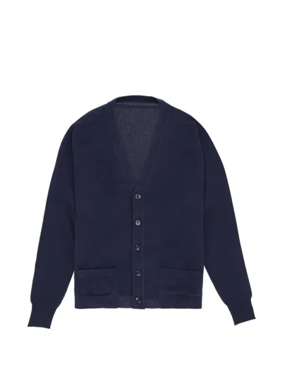 Fortela Lynch V-neck Button Cardigan In Blue