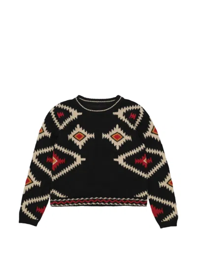 Fortela Lyvia Geometric Sweater In Black