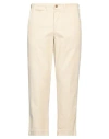 Fortela Man Pants Cream Size 38 Cotton In Neutral