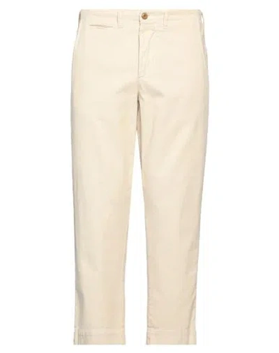 Fortela Man Pants Cream Size 38 Cotton In Neutral
