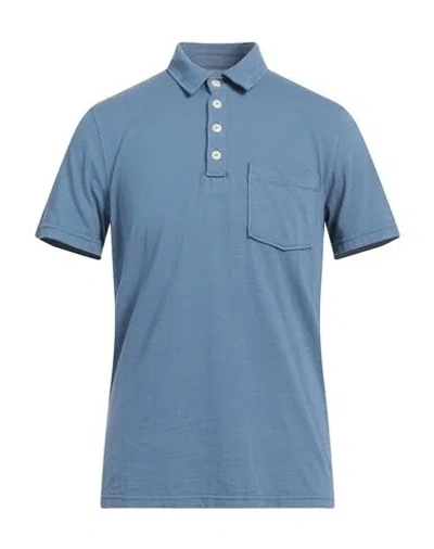 Fortela Man Polo Shirt Pastel Blue Size S Cotton