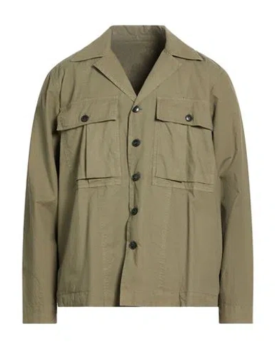 Fortela Man Shirt Military Green Size 42 Cotton