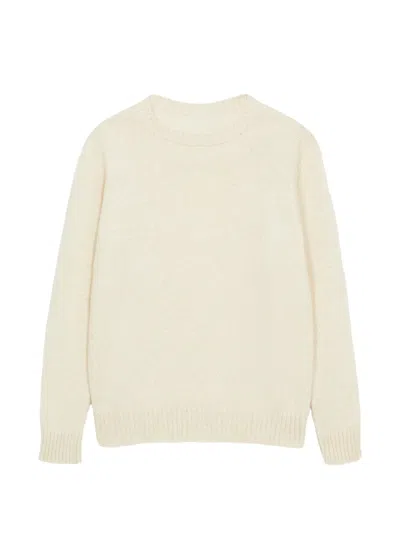 Fortela Marco Alpaca Round Neck Sweater In Neutral