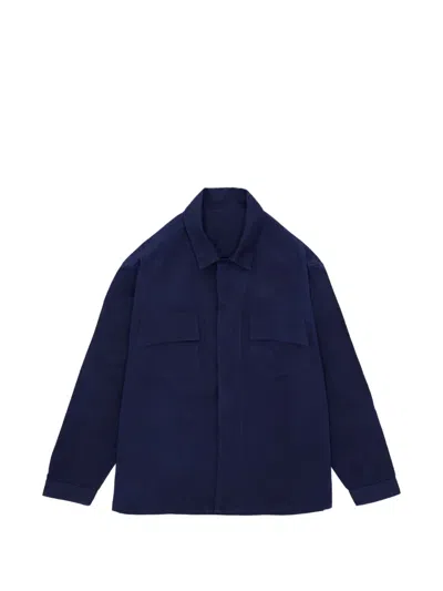 Fortela Mark Patch-pocket Shirt In Blue