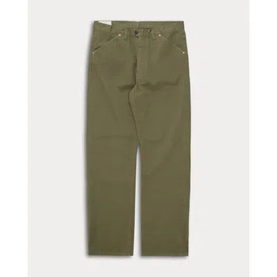 Fortela Mcqueen Herringbone Cotton Trousers In Green