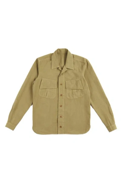 Fortela Meckongt Flap-pocket Overshirt In Green